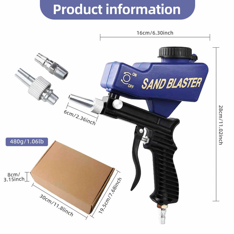 Portable Anti-Slip Handheld Sand Blaster with Nozzle