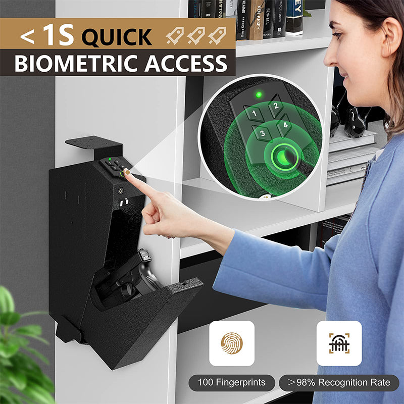 Auto Open Lid Smart Safe with Biometric Fingerprint or Keypad Lock