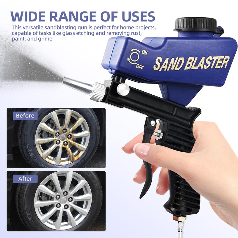 Portable Anti-Slip Handheld Sand Blaster with Nozzle