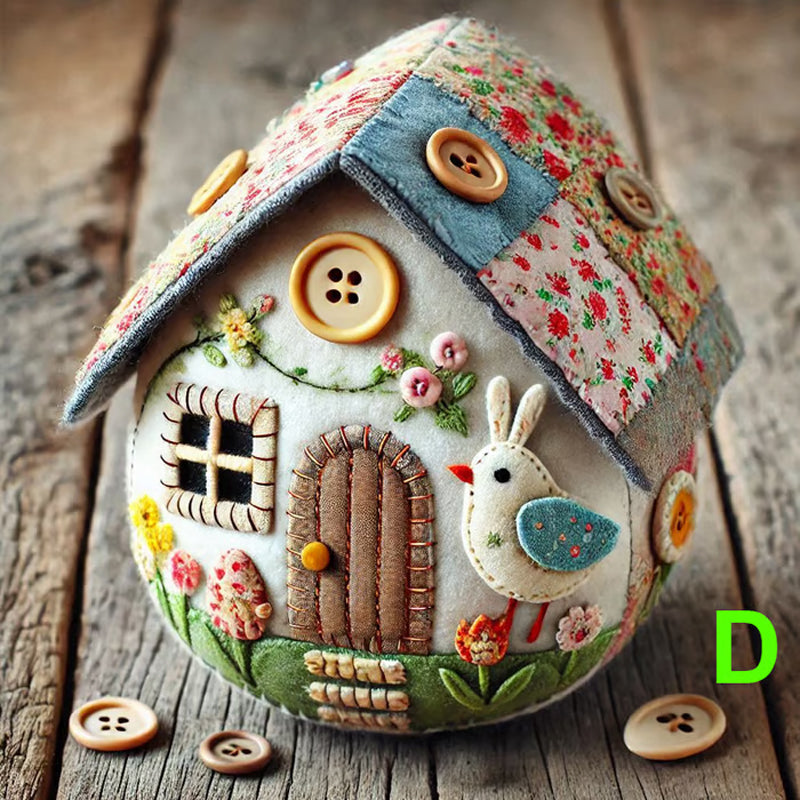 Patchwork Felt Egg House DIY Kit