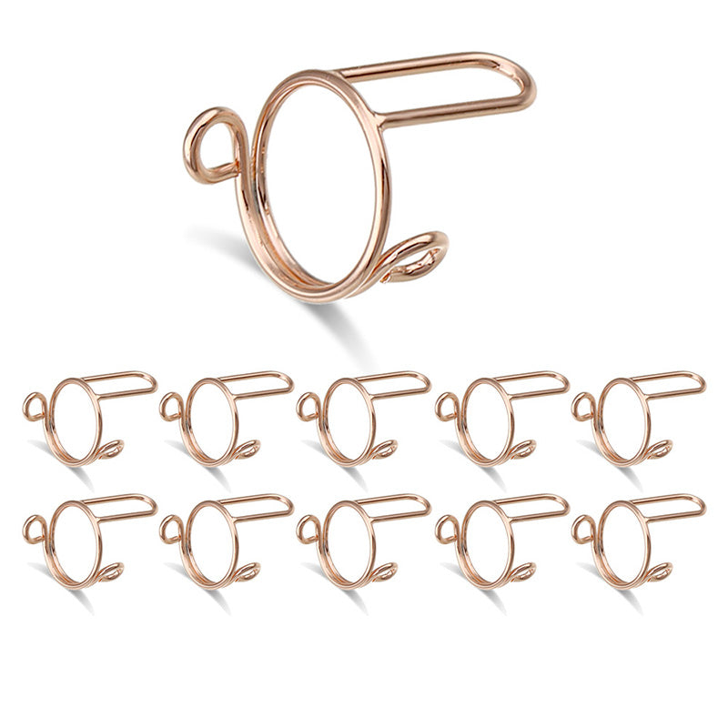 Metal Nail Rings - 10 PCS