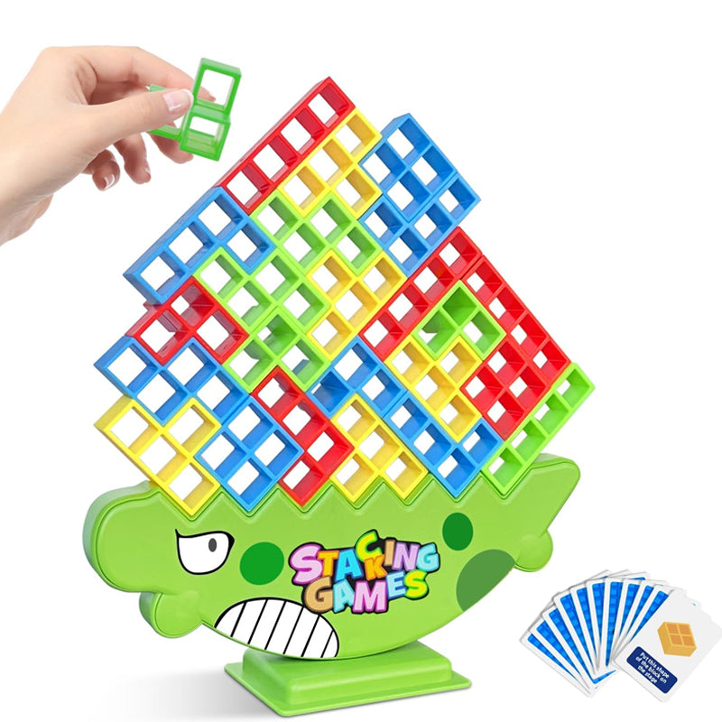 48-Piece Balance Tetra Tower Game