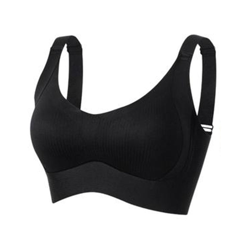 Women's Solid Four-breasted Adjustable Wireless Bra