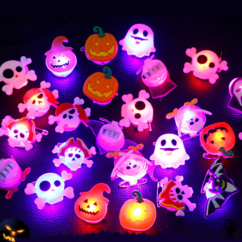 Luminous Halloween Rings & Brooches