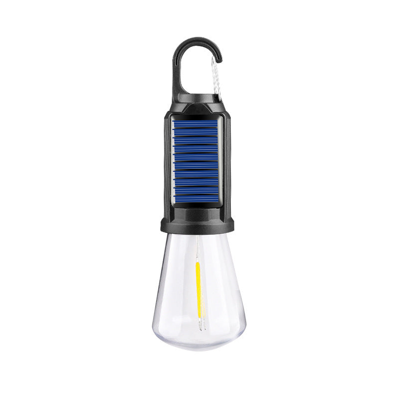 Waterproof LED USB Rechargeable Solar Camping Light Bulb with Hook