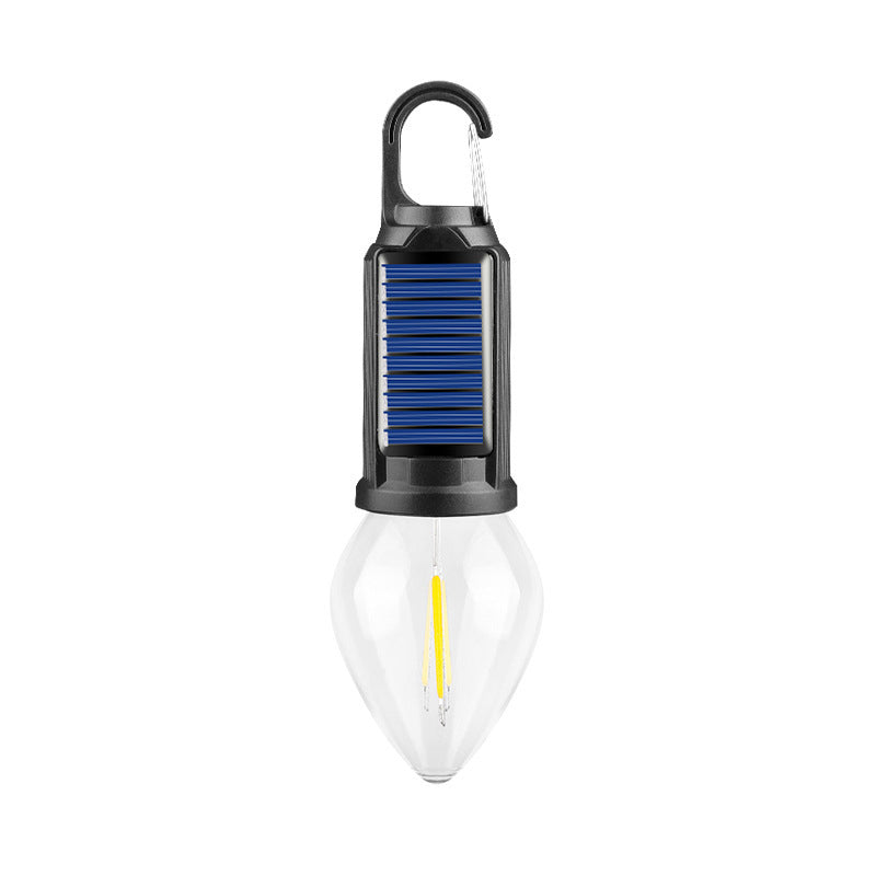 Waterproof LED USB Rechargeable Solar Camping Light Bulb with Hook