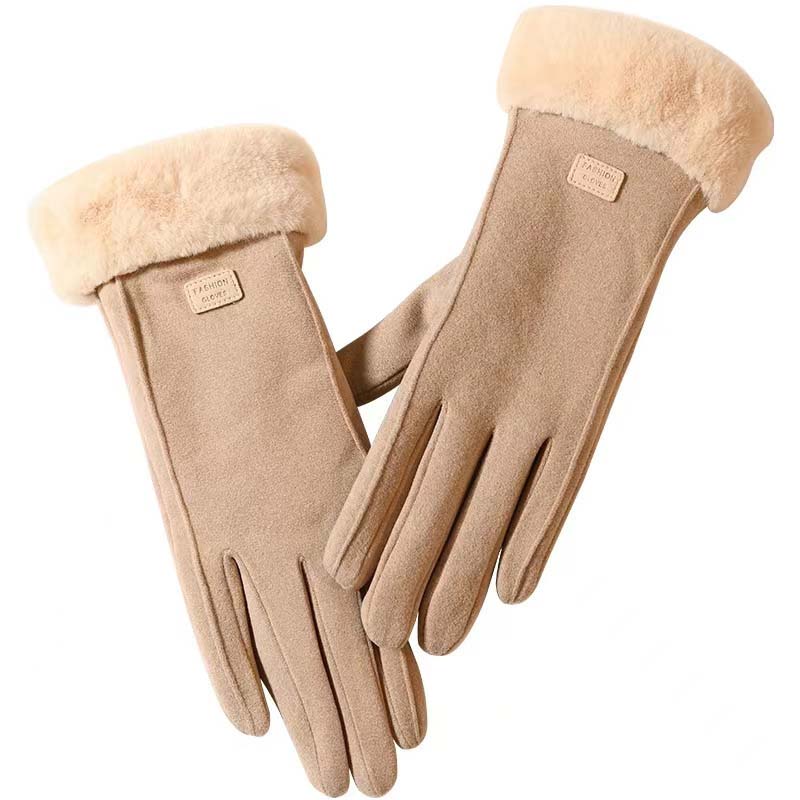 Solid Color Windproof and Warm Touch Screen Gloves