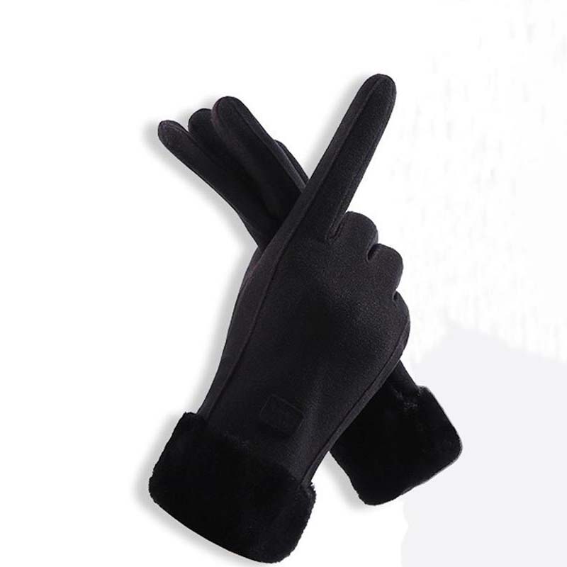 Solid Color Windproof and Warm Touch Screen Gloves