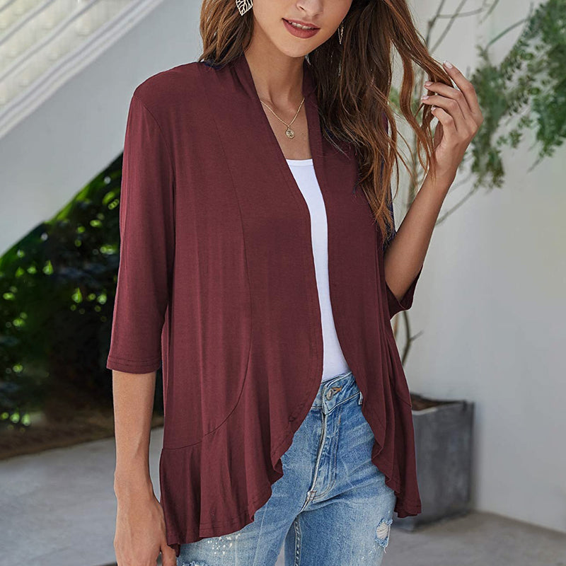 Ruffled Cardigan