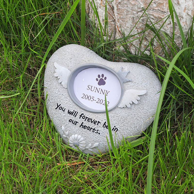 Paw Print Pet Tombstone Cat/Dog Memorial