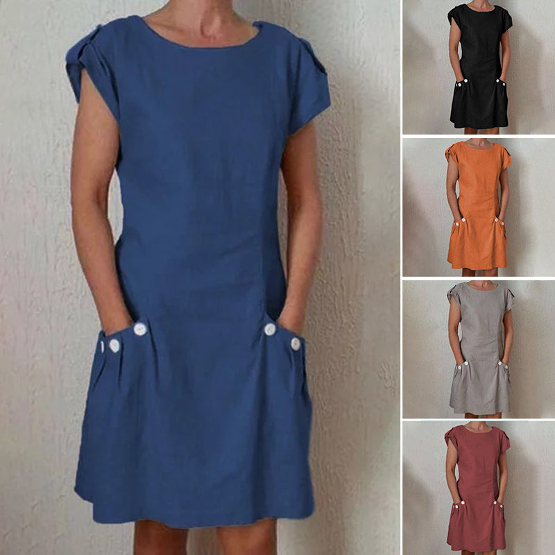 Solid Color Casual Fashion Dress