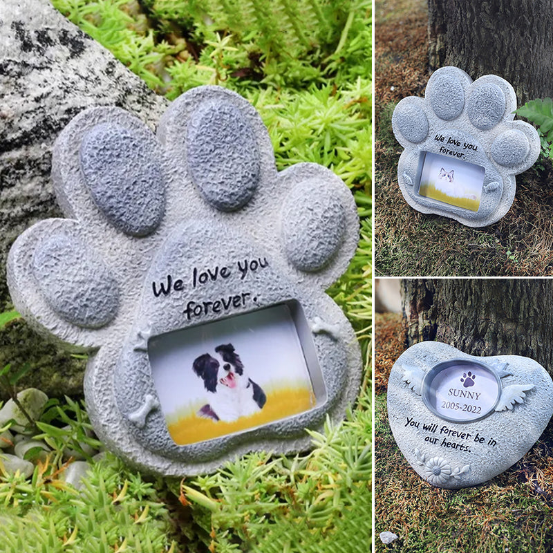 Paw Print Pet Tombstone Cat/Dog Memorial