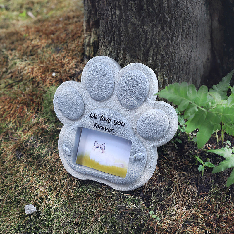 Paw Print Pet Tombstone Cat/Dog Memorial