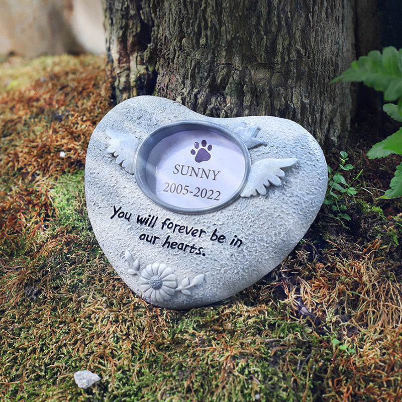 Paw Print Pet Tombstone Cat/Dog Memorial