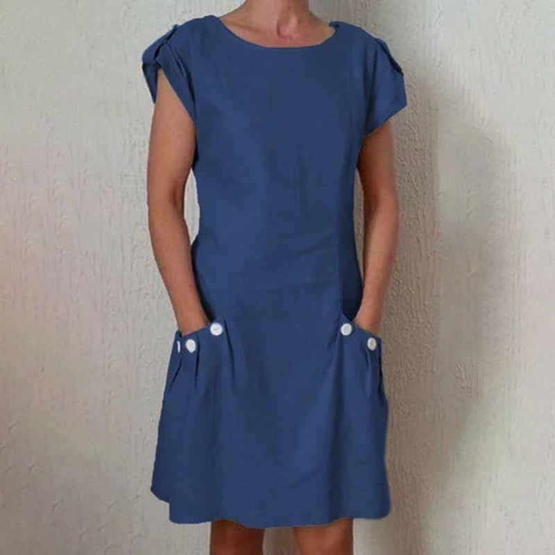 Solid Color Casual Fashion Dress