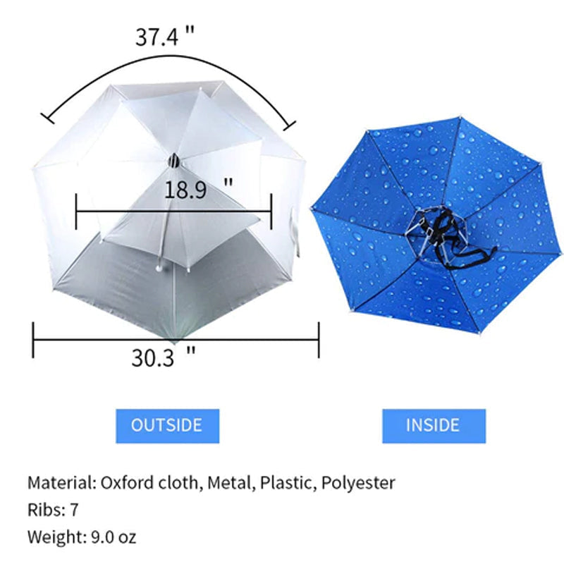 Outdoor Double Layer Umbrella Hat