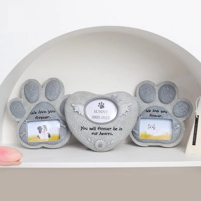 Paw Print Pet Tombstone Cat/Dog Memorial