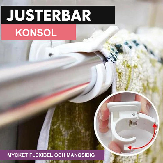 Spikfria justerbara konsolhållare för stänger