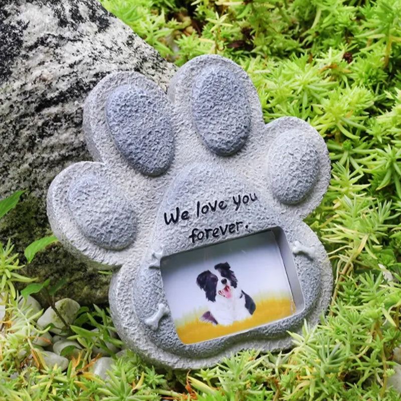 Paw Print Pet Tombstone Cat/Dog Memorial