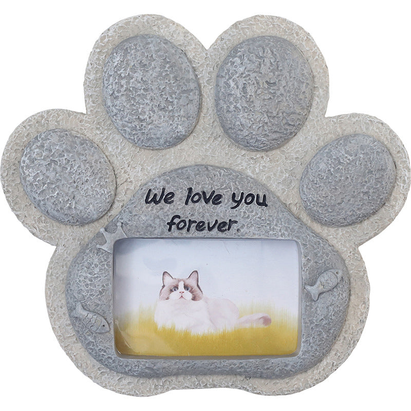 Paw Print Pet Tombstone Cat/Dog Memorial